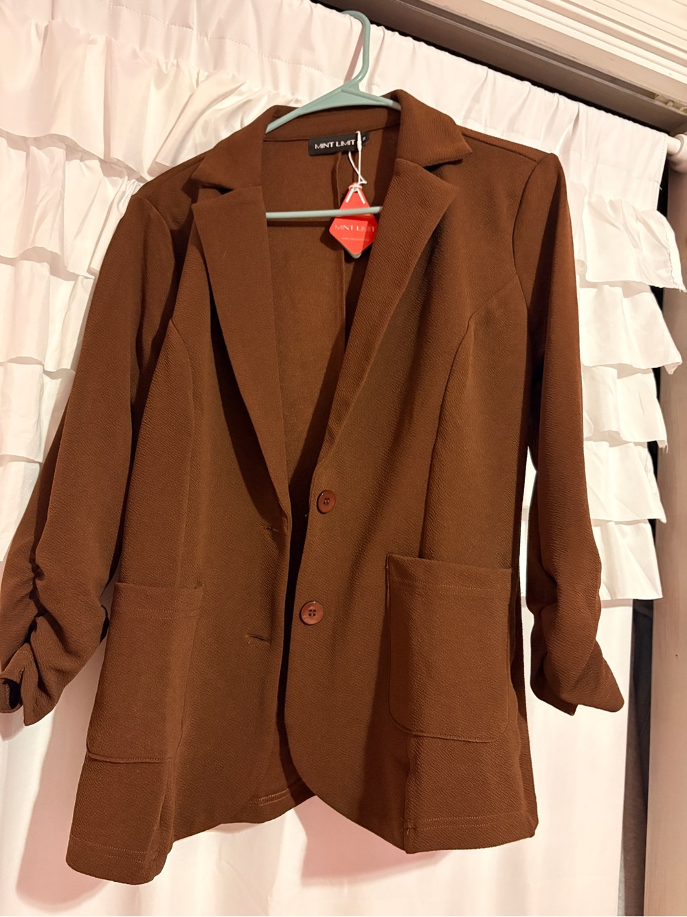 Brown Women's Blazer Jacket- Mint Limit- Size M
